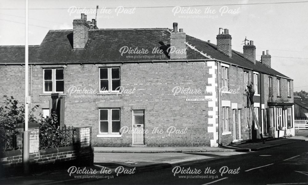 Corner of St. John's Road and Albert Street North, Whittington Moor, Chesterfield, 1976