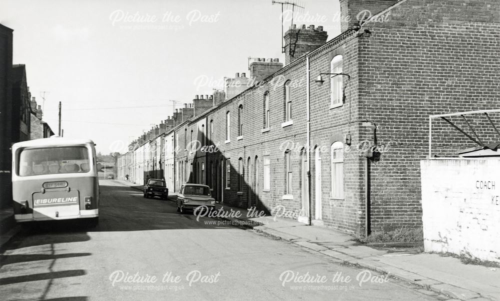 Albert Street North from St. John's Road, Whittington Moor, Chesterfield, 1976