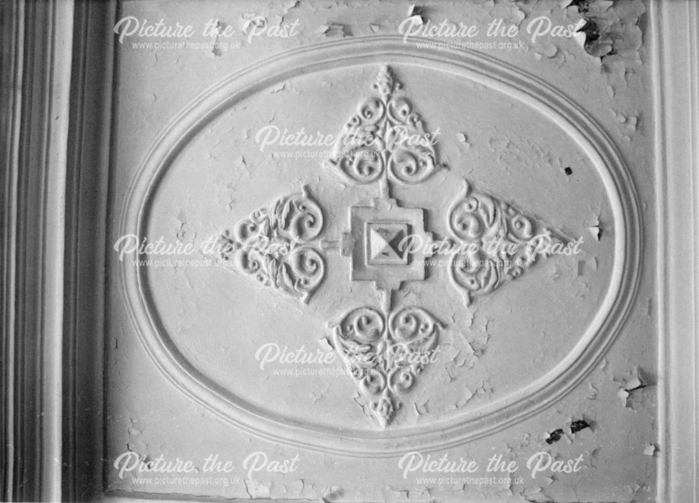Ceiling in First Floor Room, No 2 St Mary's Gate, Chesterfield, 1987
