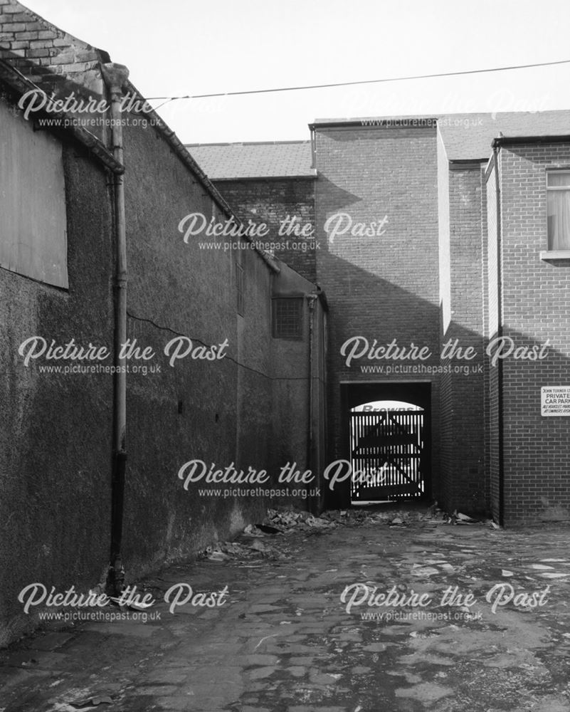 Back Yard of John Turner Limited Department Store, Vicar Lane, Chesterfield, February 1986