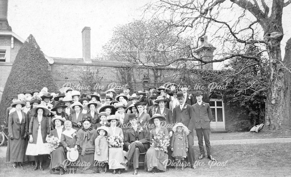Wedding Party, Ashgate House Annexe, Chesterfield, 1913