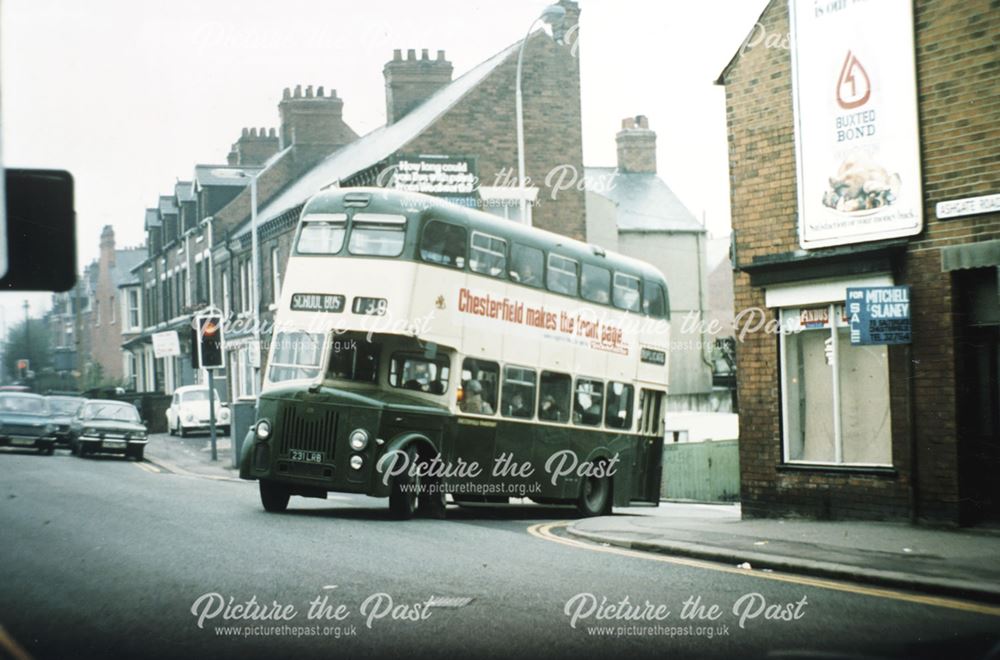 Corporation Bus, Ashgate Road, Chesterfield, c 1970