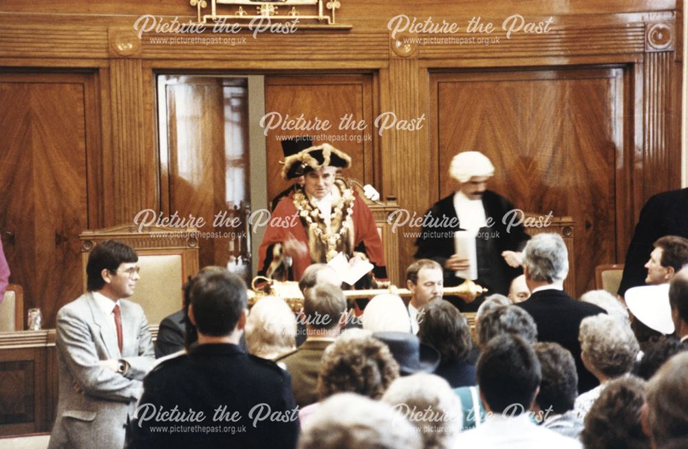 Mayor-Making Ceremony, Town Hall, Rose Hill, Chesterfield, 1989