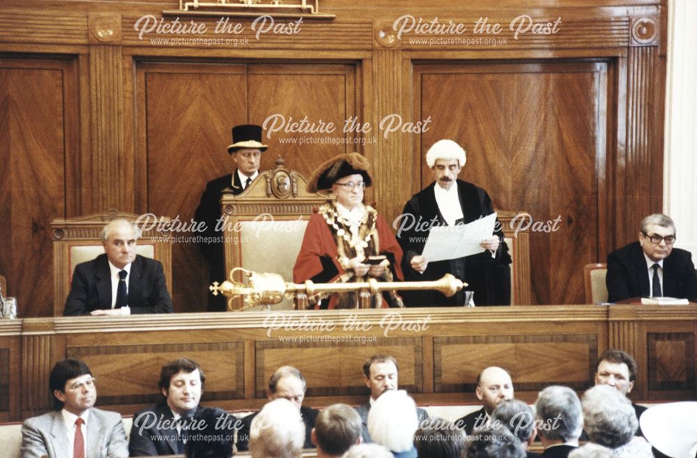 Mayor-Making Ceremony, Town Hall, Rose Hill, Chesterfield, 1989