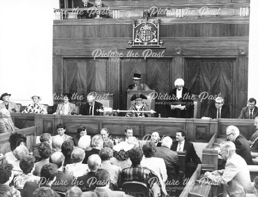 Mayor-Making Ceremony, Town Hall, Rose Hill, Chesterfield, 1989