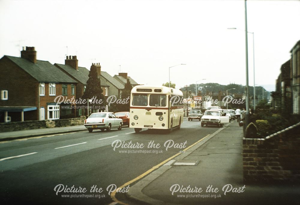 Hulley's Bus, Chatsworth Road, Brampton, c 1970
