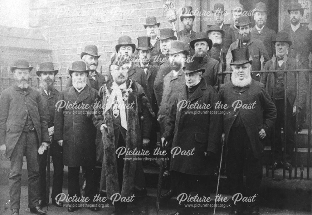 Mayor and Council Officials, Beetwell Street, Chesterfield, 1885-86