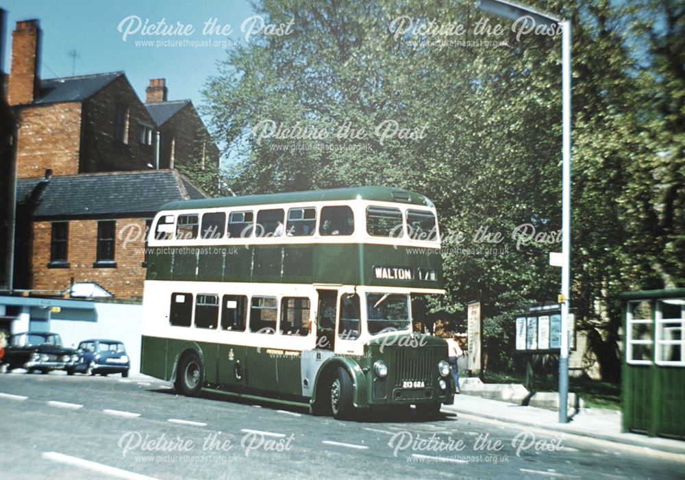 Corporation Bus, Church Way, Chesterfield, c 1970