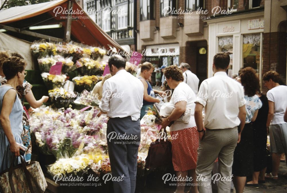 Florists Stall, Low Pavement, Chesterfield, 1988