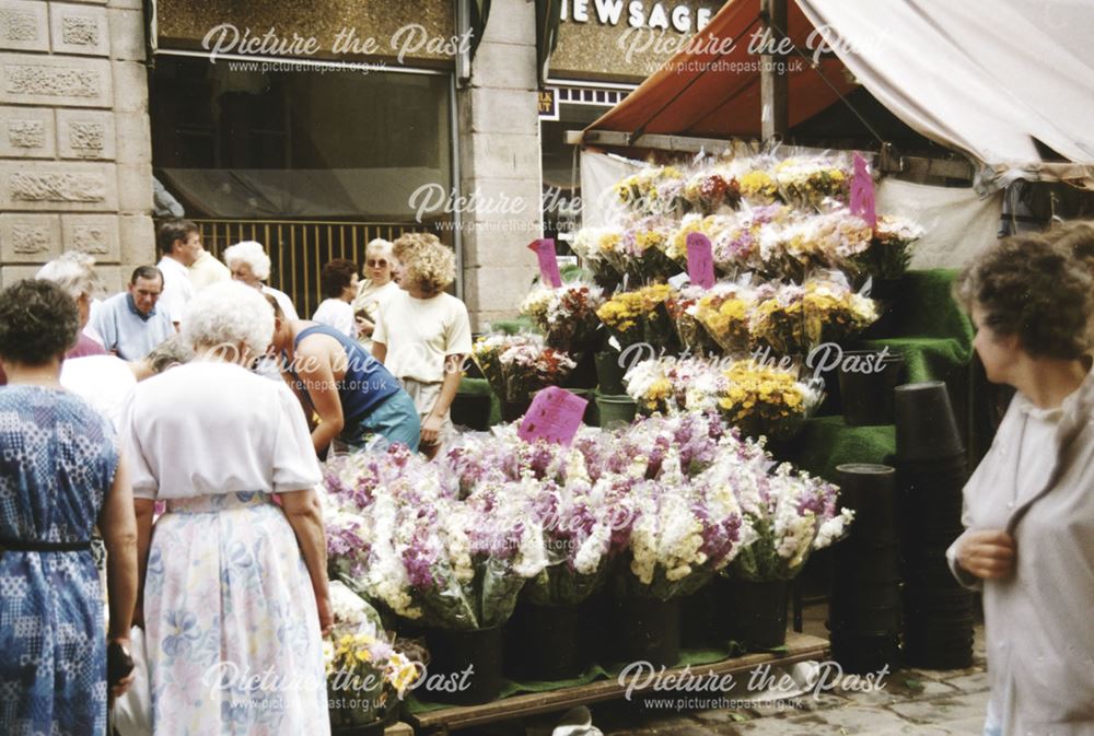 Florists Stall, Low Pavement, Chesterfield, 1988