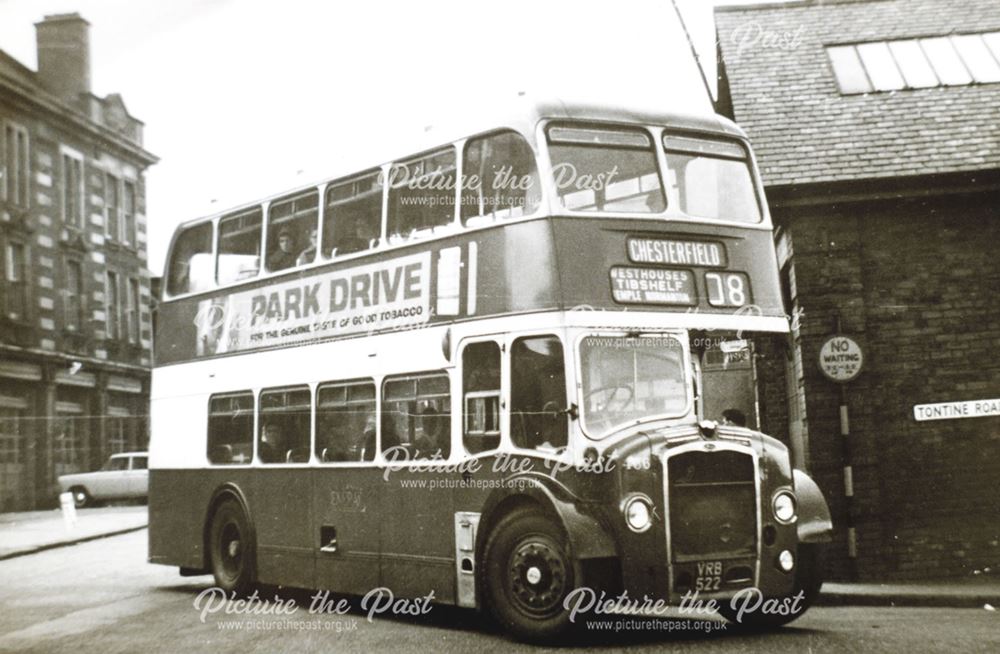 Midland General Bus, Tontine Road, Chesterfield, c 1965