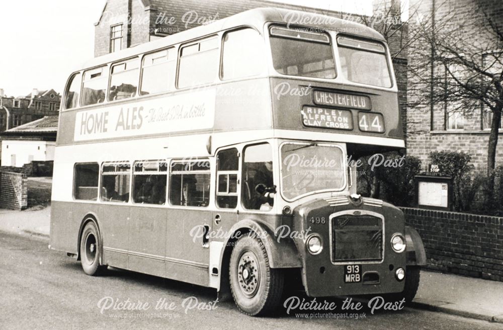 Midland General Bus, New Beetwell Street, Chesterfield, c 1965