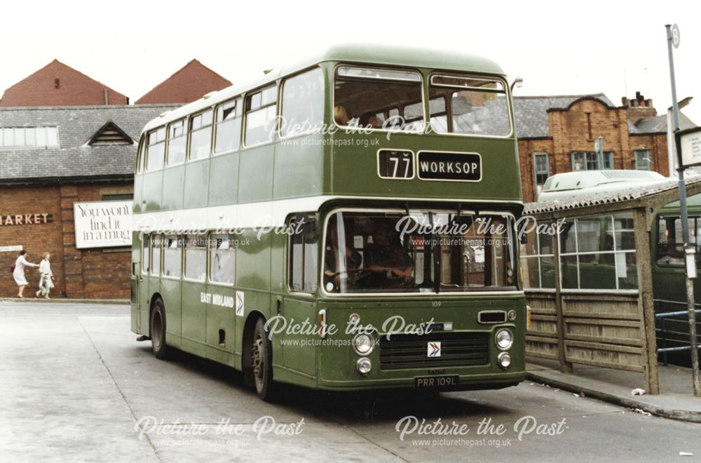 East Midlands Bus, New Beetwell Street Bus Station, Chesterfield, c 1970