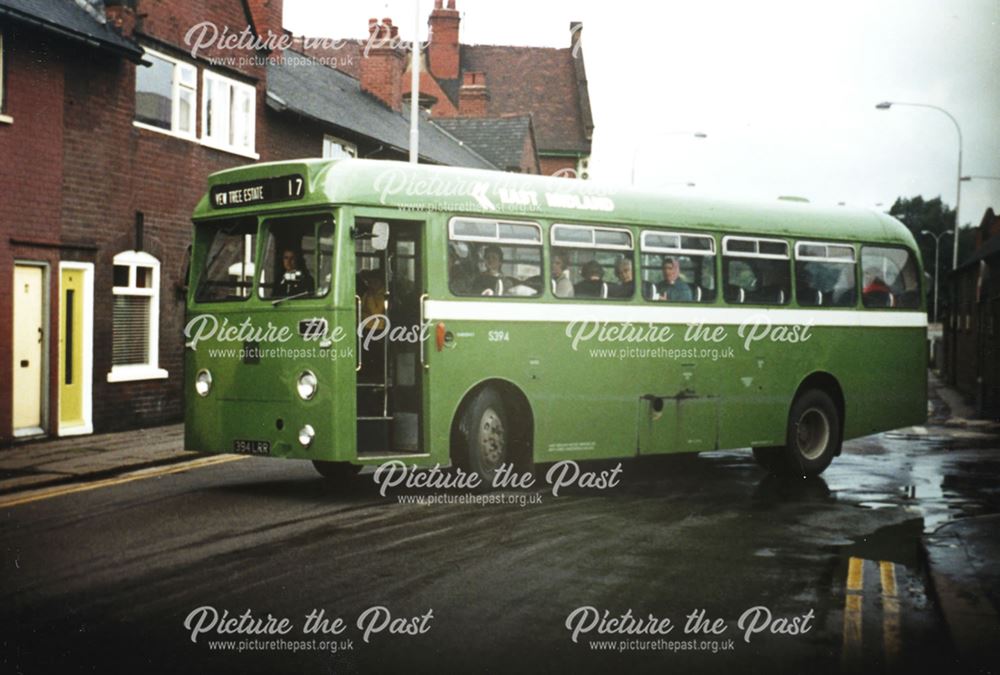 East Midlands Bus, Markham Road, Chesterfield, c 1970