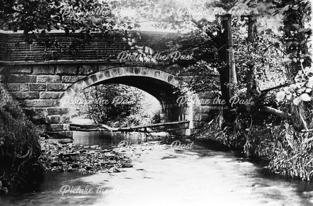 Bridge over River Hipper, Somersall Lane, Brampton, Chesterfield, c 1900