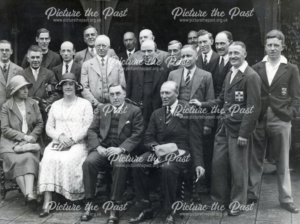 Group at Toc H garden party, Somersall Lane, Brampton, Chesterfield, c 1927