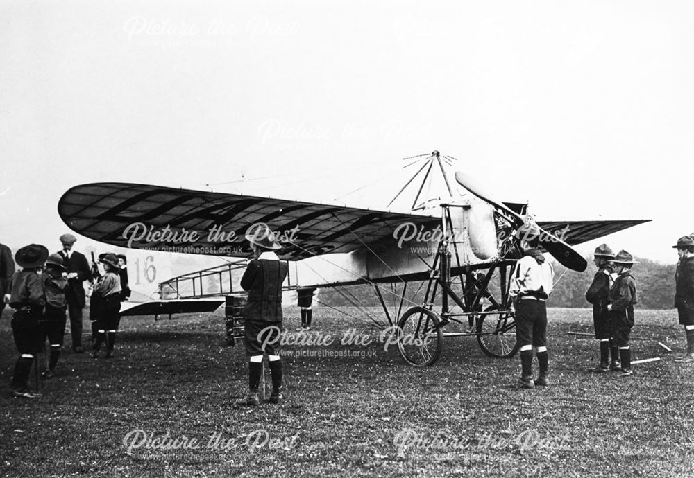 B C Hucks' Bleriot aeroplane, Brampton, Chesterfield, 1912