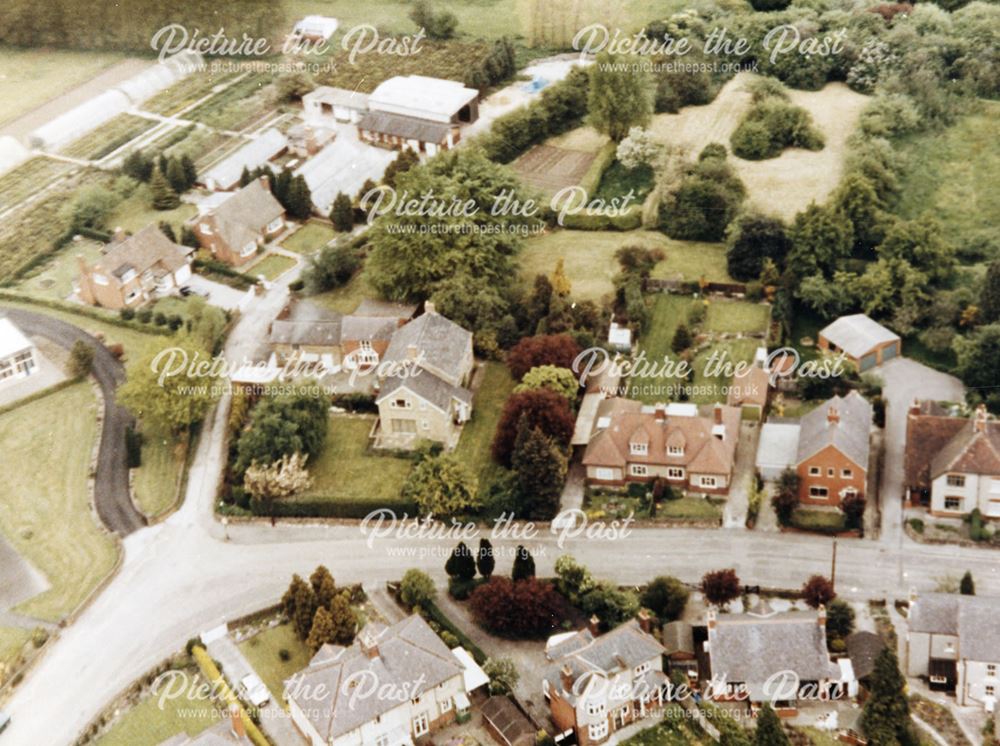 Aerial view of Vincent Crescent, Brampton, Chesterfield, 1985