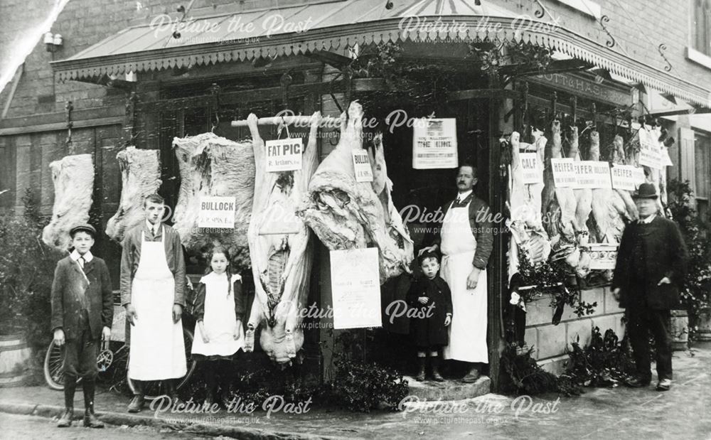 Scott and Haslam, Butchers, Brampton, 1912