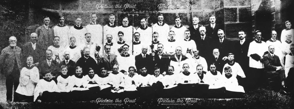 Staff at St Thomas's Church, Brampton, 1928