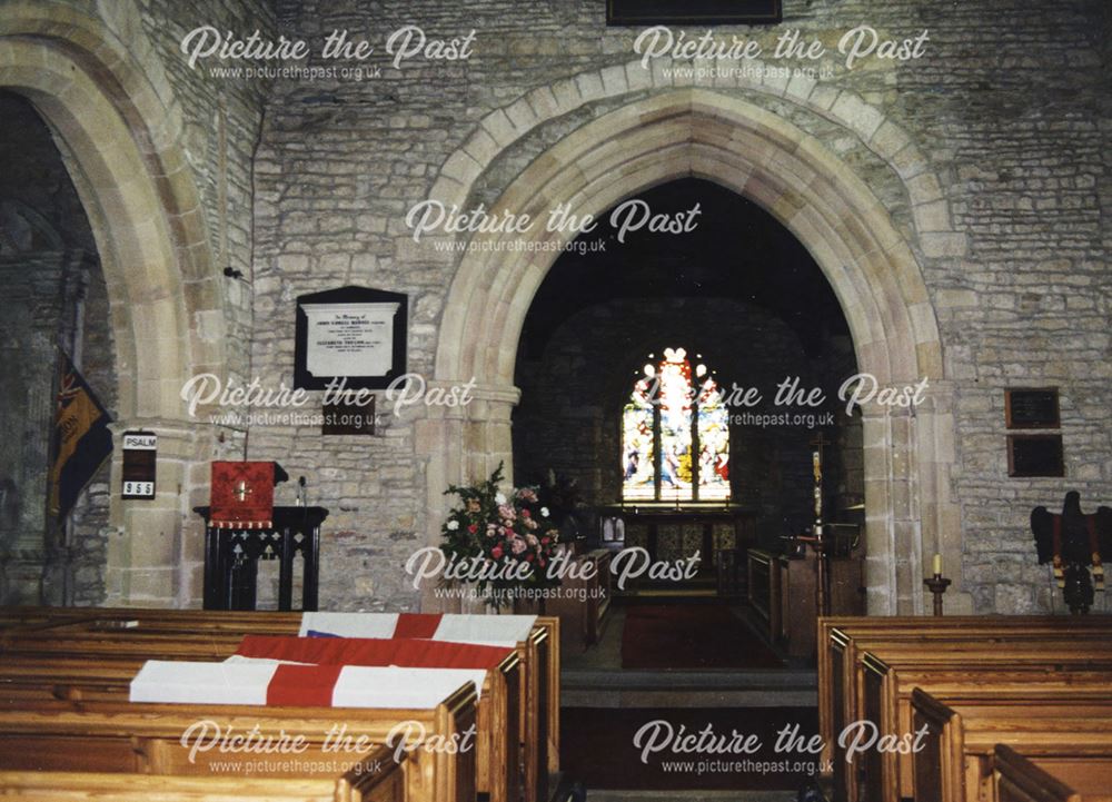 Interior of St Peter and St Paul's Church, Old Brampton, Chesterfield, 2002