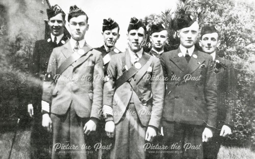 1st Chesterfield Company Boys Brigade members, Brampton, Chesterfield, 1937