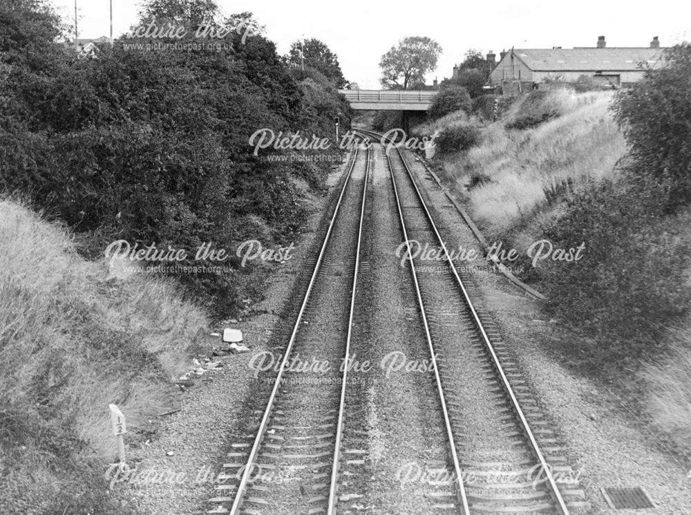 Railway lines at Lowgates, 1988