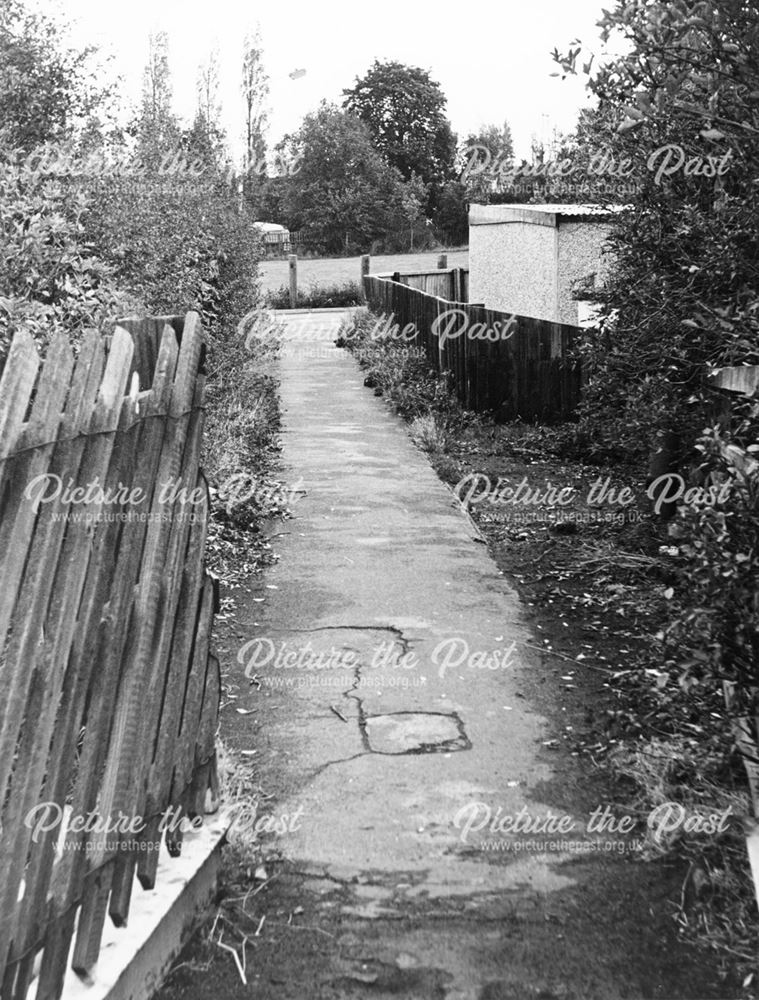 The pathway to Netherthorpe across the Railway Bridge, Netherthorpe