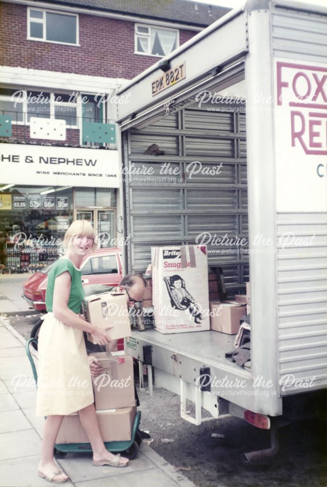 Loading a removal van for library removal