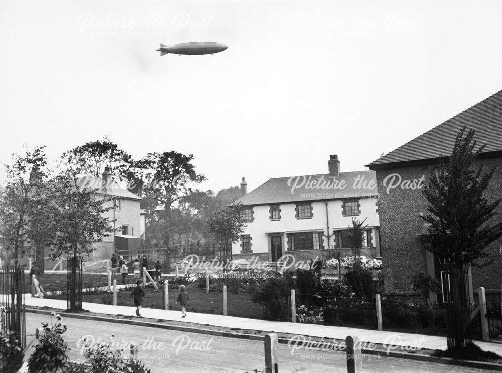 The Airship R101 passing over Ilkeston, Inglefield Road, Ilkeston, 1929