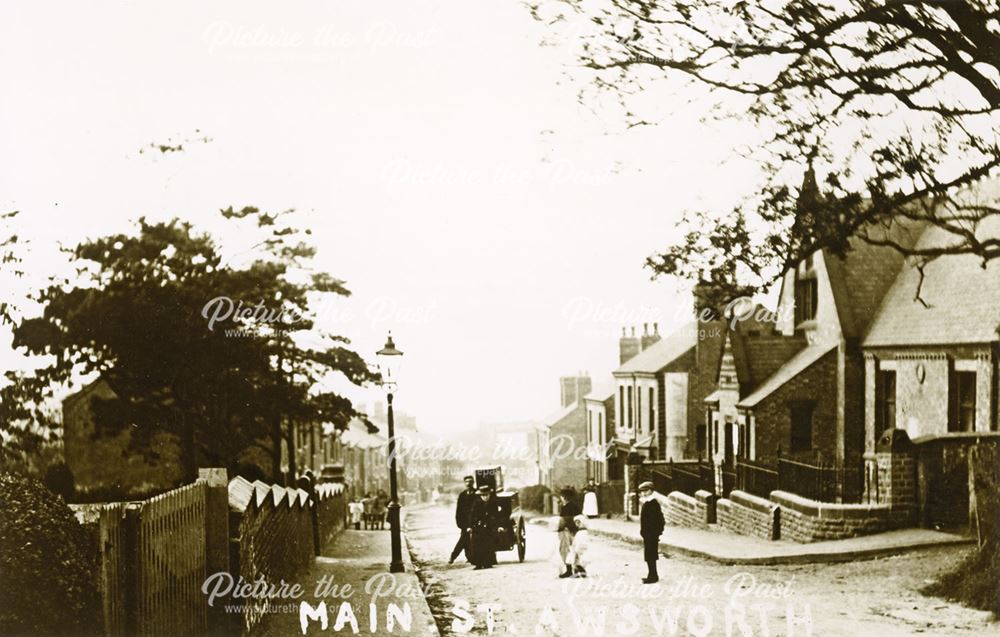 Main Street Looking North, Awsworth, c 1910