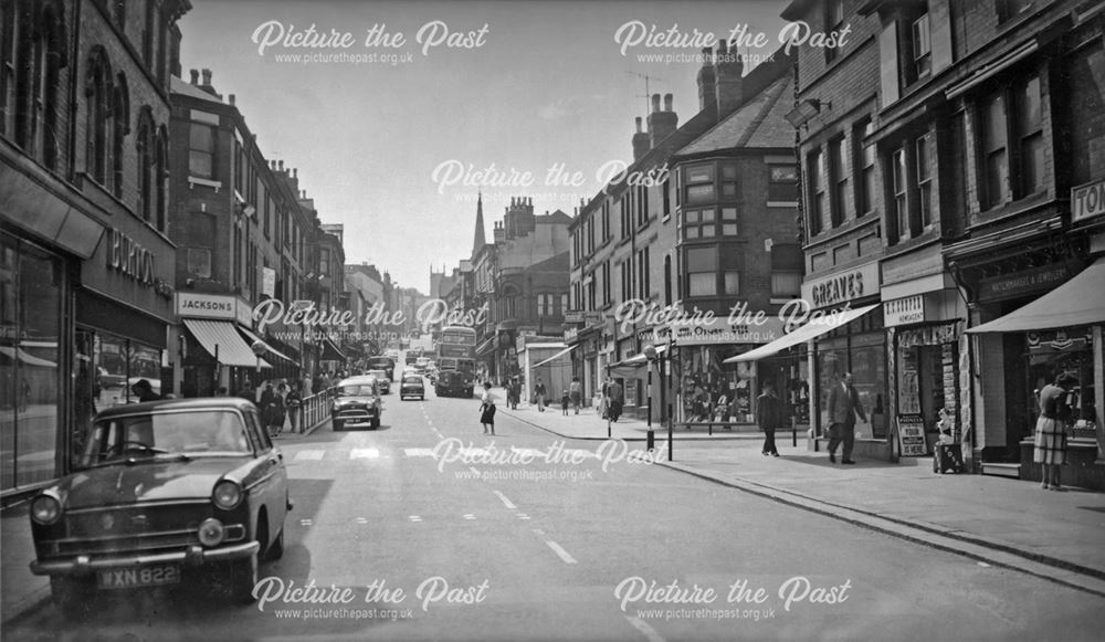 View of Lower Bath Street, Ilkeston, pre 1968