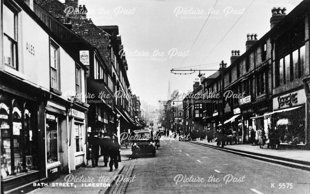 View of Lower Bath Street, Ilkeston, c 1955