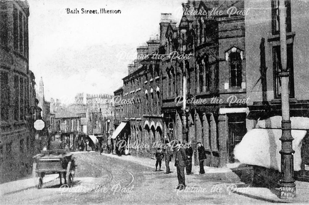 Top of Bath Street from Market Place, Ilkeston, c 1910