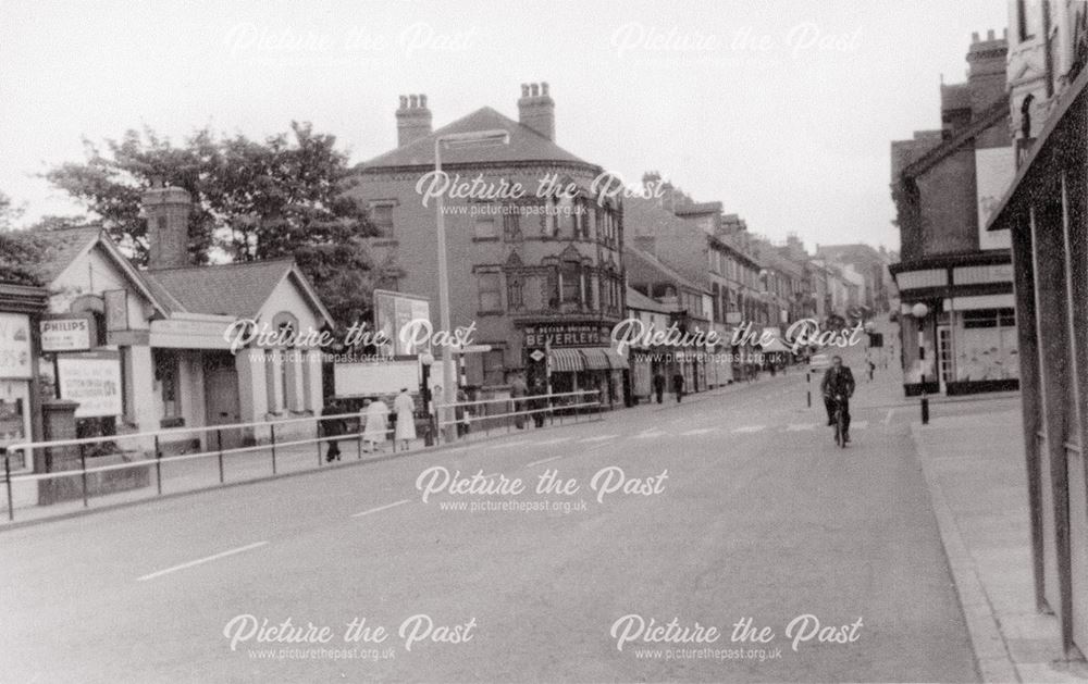 Looking South from Rutland Hotel, Bath Street, Ilkeston, c 1957-1959