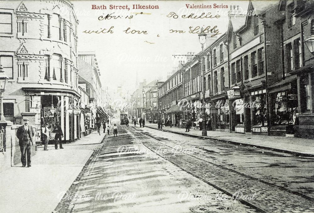 Outside Midland Station, Bath Street, Ilkeston, c 1900s