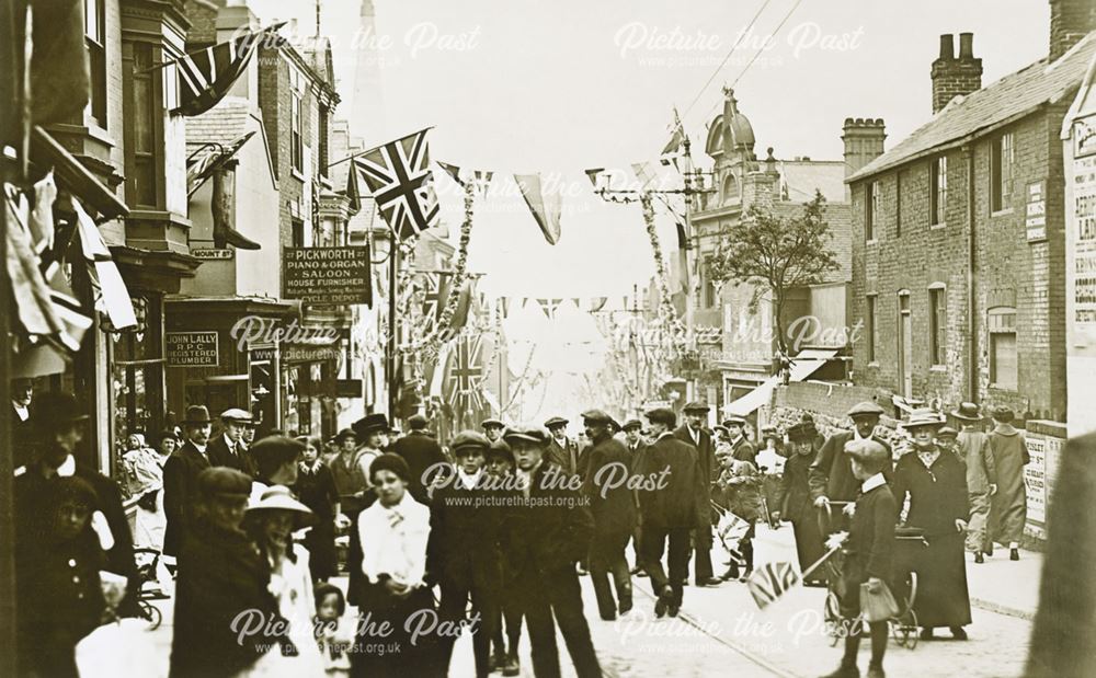 Decorations For King George V's Visit, Bath Street, Ilkeston, 1914