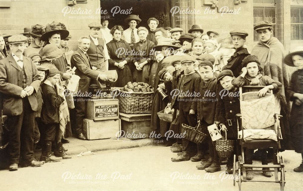 Soup Kitchen During Coal Strike, Wilmot Street, Ilkeston, c 1912