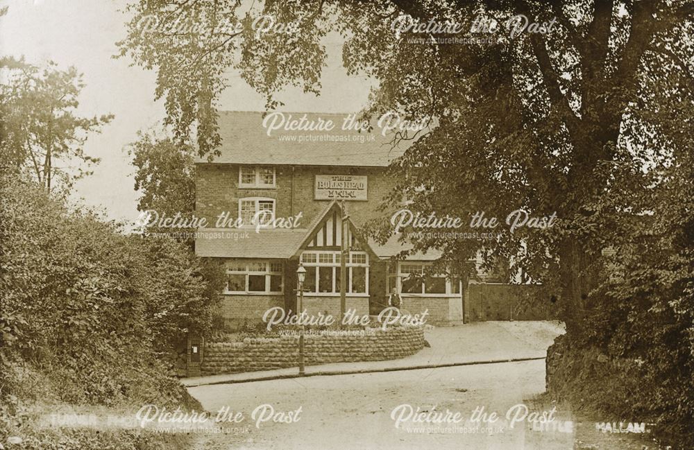 Bull's Head Inn, Little Hallam Hill, Little Hallam, Ilkeston, c 1910