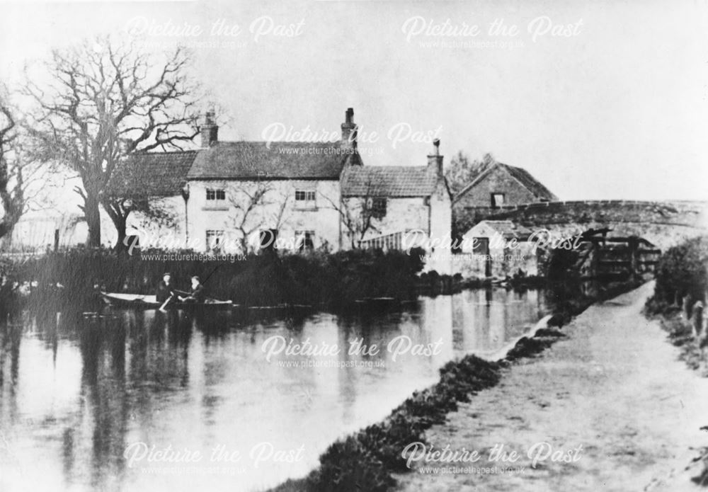 Straw's Bridge and Nutbrook Canal, Derby Road, West Hallam, Ilkeston, c 1900