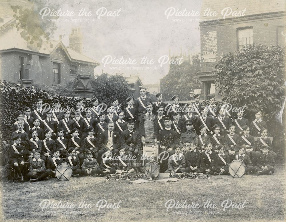 Central Methodist Church Band, The Manse, St. Mary's Street, Ilkeston, c 1920