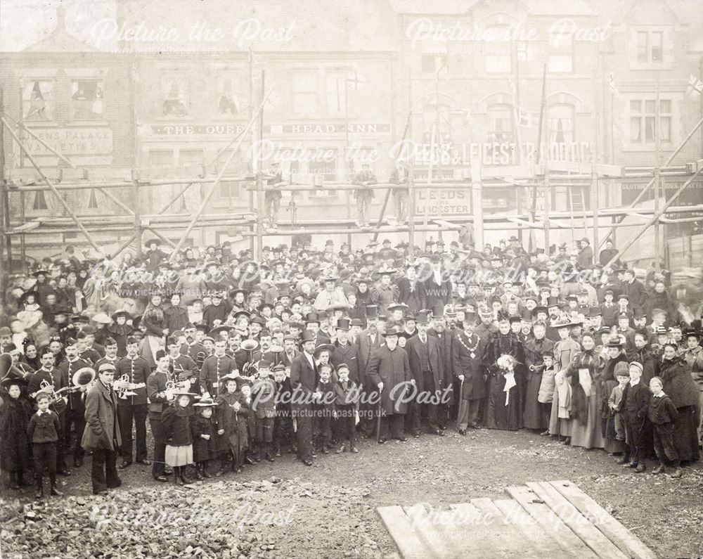 Laying Foundation Stone, Central Methodist Church, Bath Street, Ilkeston, 1896