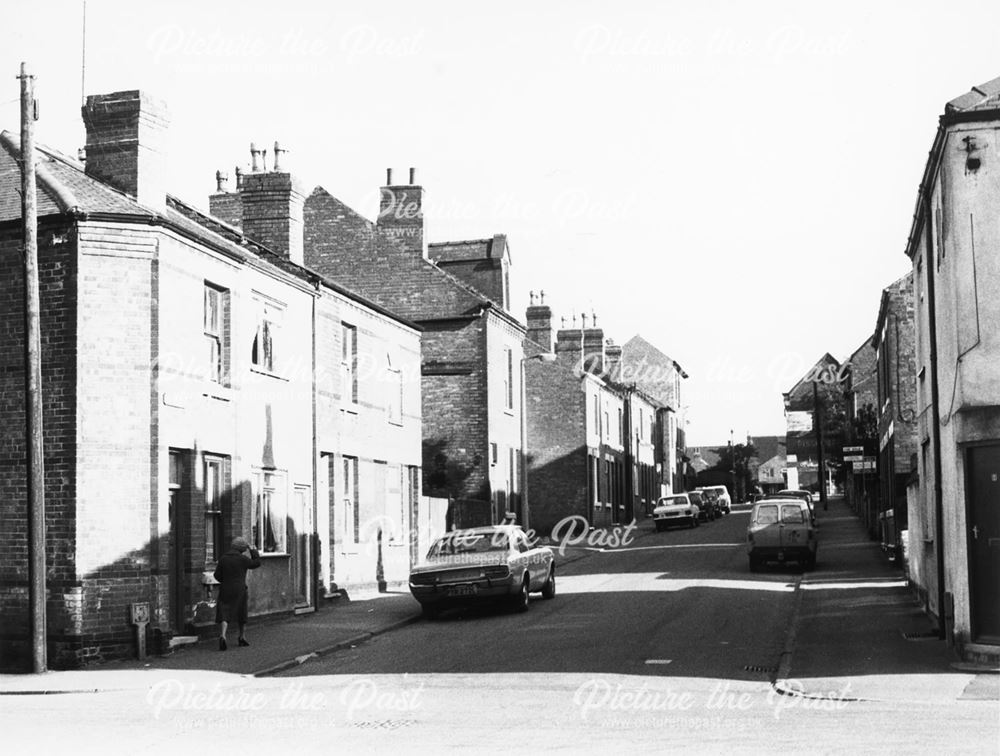 Blake Street from Wash Meadow, Ilkeston, 1980