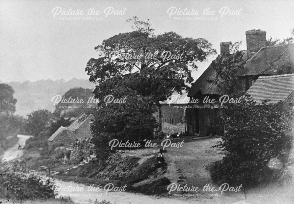 Cat and Fiddle Lane from South, Kirk Hallam, c 1900s