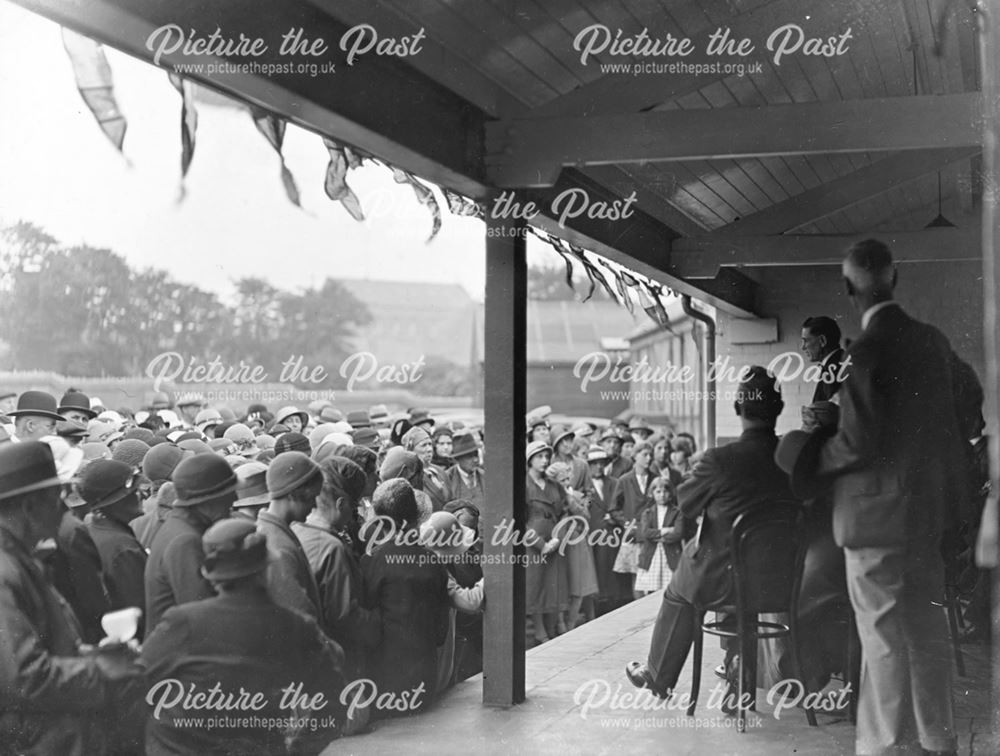Crowd at Opening Ceremony of Co-Operative Bakery, Derby Road,  Ilkeston, 1934