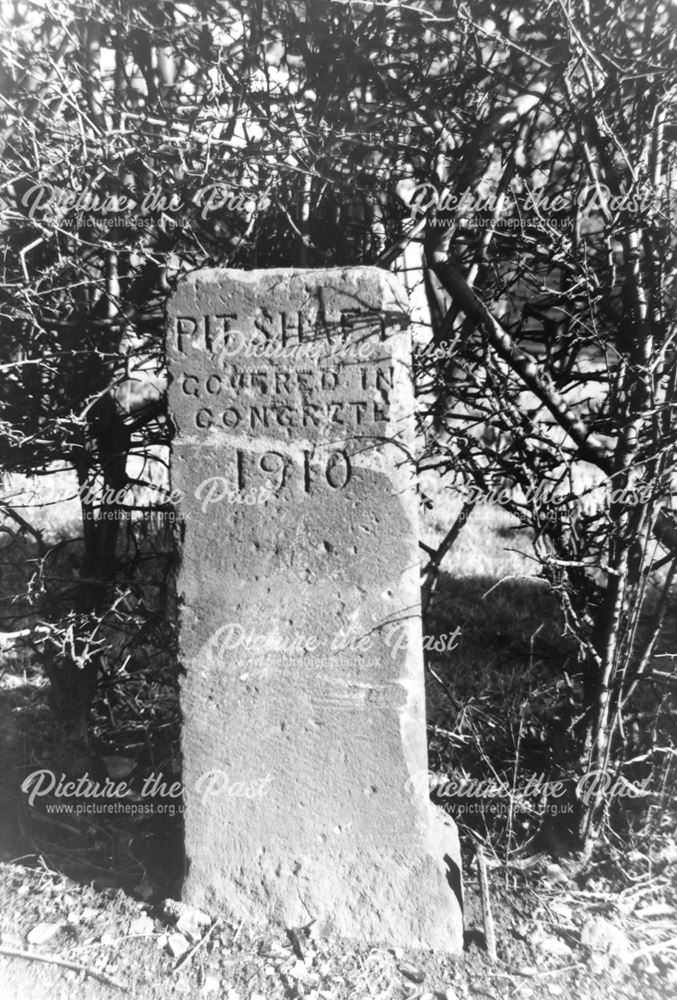 Shaft Marker Stone at the back of Granby School, 1974