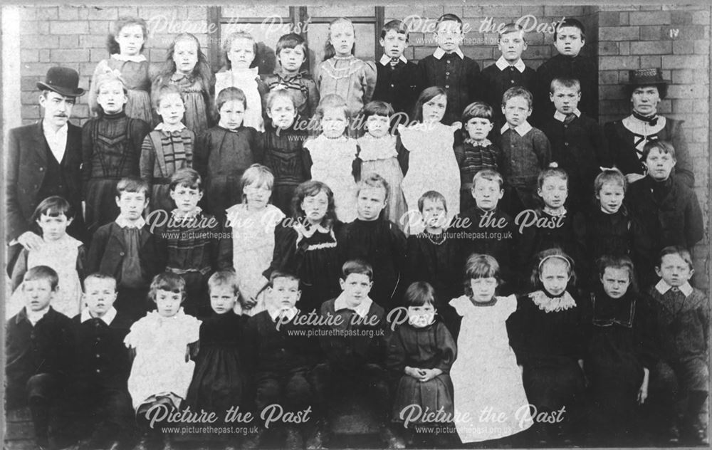 Cossall School class photo, Cossall, c 1898