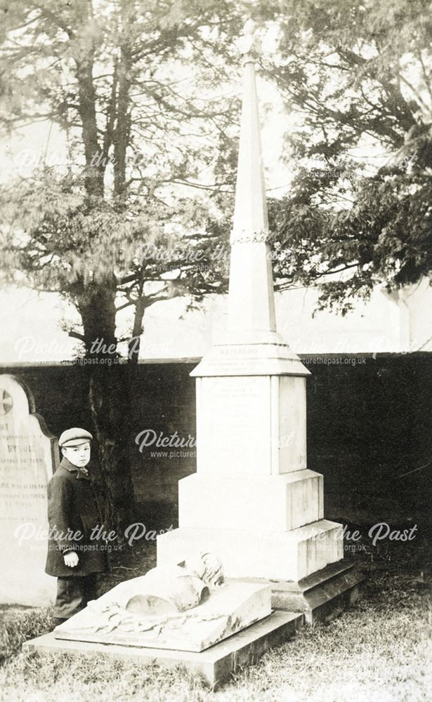 Waterloo Monument, Church Lane, Cossall, c 1915