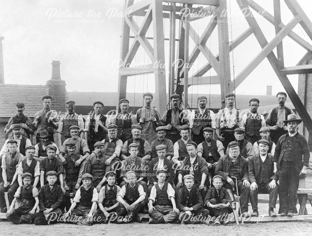 Workmen, Denby Colliery, 1898