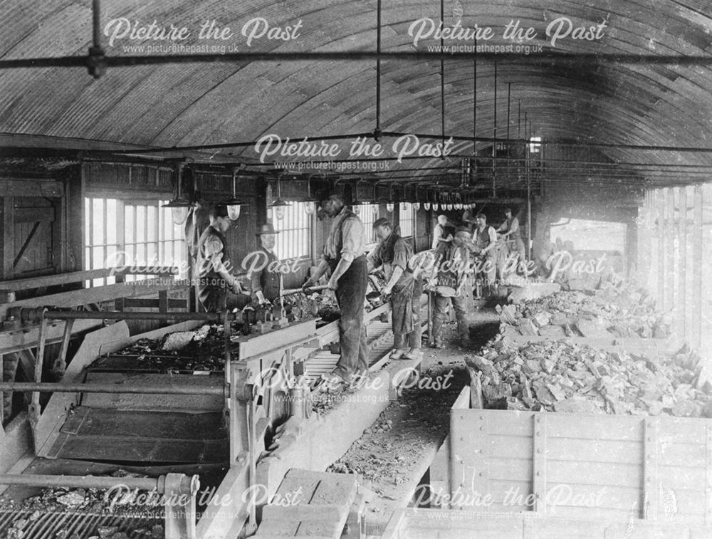 The Picking Belt, Denby Colliery, 1898